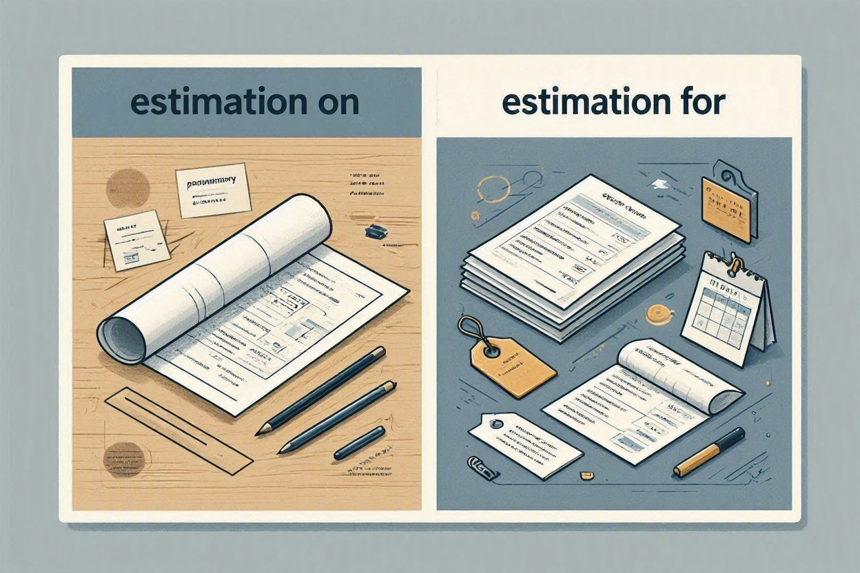 Understanding 'Estimation on' vs 'Estimation for'